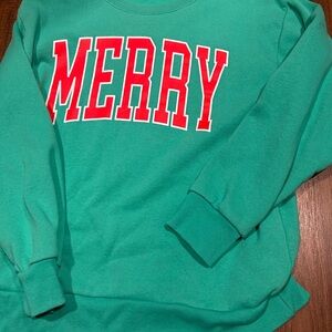 Green Merry Sweatshirt